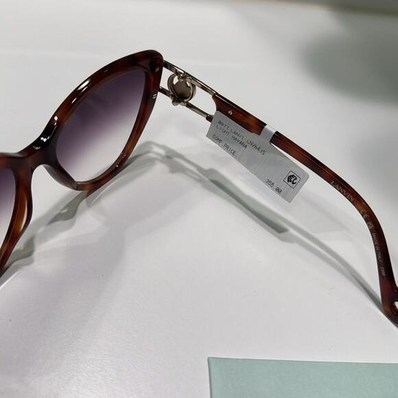 Lanvin Mother & Child 56mm Gradient Cat Eye Sunglasses Light Havana - Picture 9 of 15